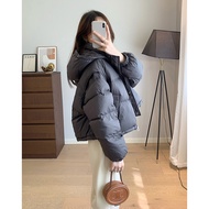 Ex1017 Light Soft Warm Super Plump Inflatable Down 90 White Duck Down Loose Hooded Bread Jacket Down Jacket Coat