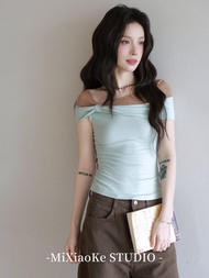 One-Shoulder Knot Design T-Shirt