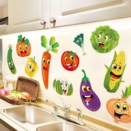 🌸Free Shipping💥Taiwan Ready Stock🌸Vegetable Fruit Emoji Stickers Kitchen Tile Refrigerator Stickers 