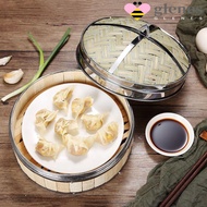 GLENES Steamer Basket Gift Idea For Cooking Steam Basket Kitchen Gadget Woven Bamboo Chinese Food St
