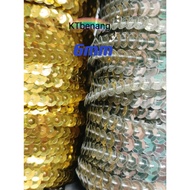 6mm Labuci Round Sequin Labuci Sewing Manik(1 meter)