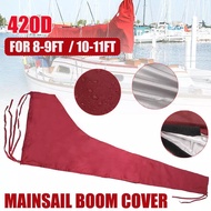 Sail Cover Mainsail Boom Cover Boat Cover For 8-9Ft 10-11Ft 420D Waterproof Anti UV Sunshade Dustpro