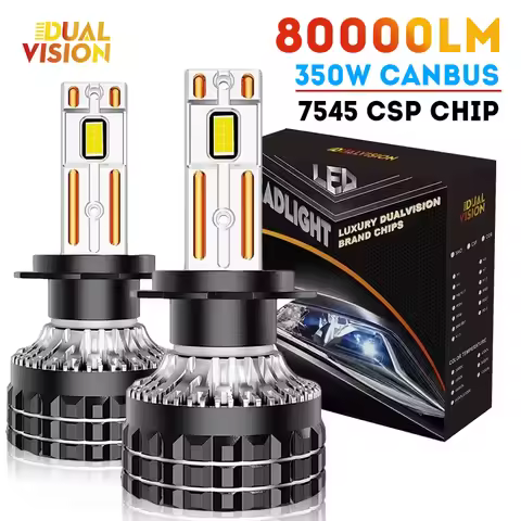 Dualvision K5C H7 H4 H11 Led Lamp 2 Copper Tube 6000K Lights For Car H1 H8 H9 H3 9012 HB3 9005 HB4 9