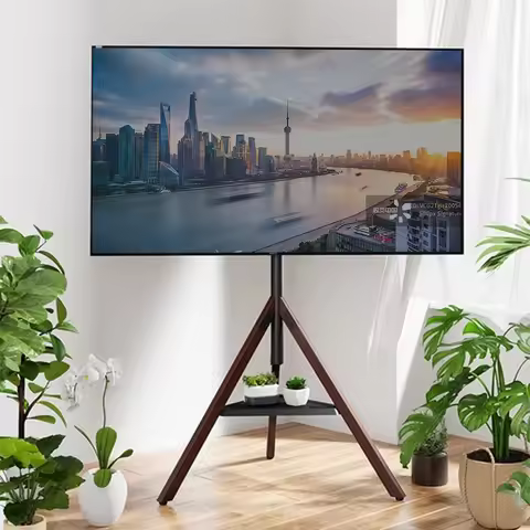 Universal 32"-70" Height Adjustable 50kg Tilt LCD TV Floor Tripod Stand VESA 600X600mm Monitor Holde