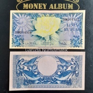 Koleksi Uang Kuno 5 Rupiah Bunga Tahun 1959 UNC Baru Gress