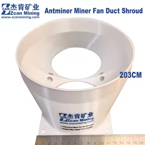 Antminer D7, D9, L7, L9, S21 XP, T21, KS5 DR5 E9 Z15 Pro, S17 T17 Double Fan Duct Shroud 2x12cm Fan 