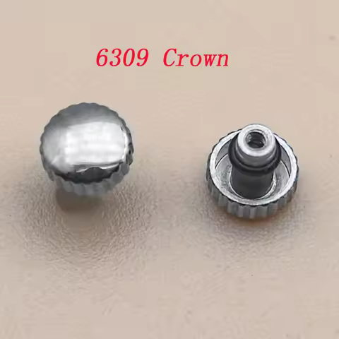 2 PCS 6309 Watch Crown Fits NH35 NH36 Movement For Seiko 6309 Watch Case Modified Replace Spare Part