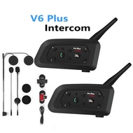 V6  Motorcycle Helmet Intercom Bluetooth Headset 6 Riders Communicator Waterproof V5.1 Music Player 
