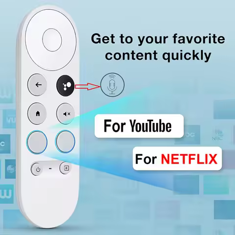 G9N9N Bluetooth Compatible Universal Remote Control for Google TV Chromecast 4K Snow with Voice Sear