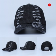 Mũ Nón Jean Rách Bụi - Mũ Jean Rách Wash - Mũ Nón Bóng Chày Chất Liệu Jean Dày Dặn Khóa Đồng Điều Ch