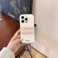 Ins Fashion Pink Dot Bow iPhone Case 17 Pro Max