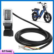 K8SEQ 24V/36V คันเร่งนิ้วหัวแม่มือ 106DX แปลเป็นภาษาไทย พร้อมสวิตช์เปิด/ปิด คันเร่งจักรยานไฟฟ้า ทนทา