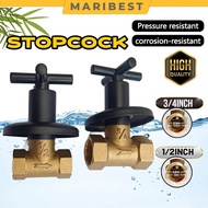 SUS 304 1/2Inch 3/4Inch Stainless Steel Bathroom Stopcord Stopcock Basin Tap  Angle Valve Control Qu