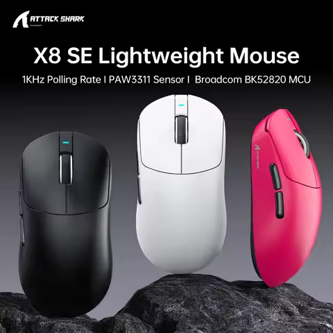 Attack Shark X8 SE Wireless Gaming Mouse | 55g Ultra-Light | 1KHz Wired/Wireless | PAW3311 25K DPI |