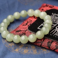 原礦天然和闐玉手珠 10mm圓珠 和田玉手串 青玉 玉石 客製化設計