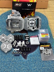 ชุด125ลูก57/4วาล์วฝาสูบRGพร้อมเซ็ทหลังวาล์วลูกLHkสลัก13มิลปลอกสูบใส่แคร้งเดิมได้เลยใส่125คาร์บูและ12