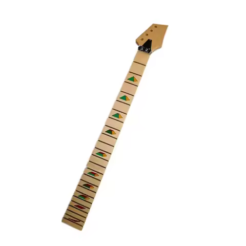 24 Frets Maple Electric Guitar Neck Maple Fingerboard Inlay Pyramid Guitar Accessories Parts