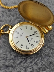 นาฬิกาพก นาฬิกาญี่ปุ่นมือสอง  นาฬิกา SEIKO Vintage Pocket Watch L′amie De Poche INABA Retro Japanese Style Hunter ระบบถ่าน สภาพสวย