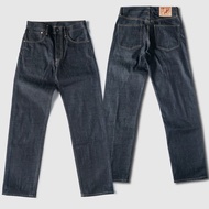 Non Stock Mens Vintage Straight Leg กางเกงยีนส์ Mid เอว Original Color Red Ear เดนิม กางเกง Youth ลำ