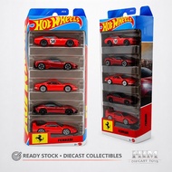Hot Wheels 5 Pack Ferrari Dino SF90 Stradale 12Cilindri F40 Competizione - Mattel