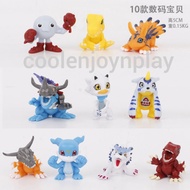 * * Anime Digimon Agumon Gabumon V-mon 10 in 1 set Q Figure Action Figure PVC Figure