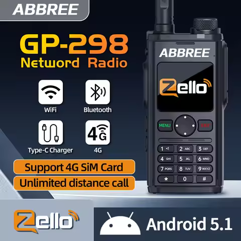 ABBREE GP-298 POC Network Walkie Talkie Global POC Radio Unlimited Distance Zello 4G SIM Card Androi