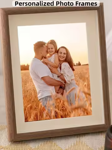 Personalized wooden photo frames, custom photo frame ornaments, simple holiday gifts indoors, commem