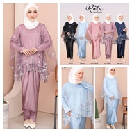 Set Ratu Kurung Pario 3in1 Satin 9109! Baju Kurung Moden! Batwing Kurung! Ratu Kurung Pario! Lace Kurung! Bridesmaid