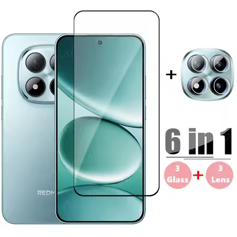 6in1 Glass For Redmi Note 15 Pro 5G Full Cover Tempered Glass Redmi Note 15 Pro Screen Protector Len