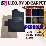 PERODUA Alza Axia Kancil kenari Kembara Honeycomb carpet 5D carmat Karpet kereta mampu milik