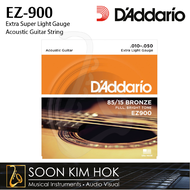 D'ADDARIO EZ-900 Extra Super Light Gauge Acoustic Guitar String (.010 / .014 / .022 / .030 / .040 / 