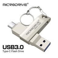 2 in 1 OTG USB 3.0 &amp; usb-C Flash Pen Drive Memory Stick Usb3.0 flash disk 128GB 256GB 512G Type C Pendrive free shipping Aioun-eins