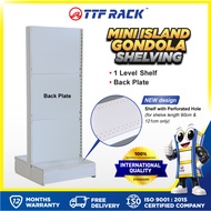 TTF Rack™ (MINI ISLAND GONDOLA 1 LEVEL) MINI ISLAND Gondola Back Plate with BACK PLATE ONLY
