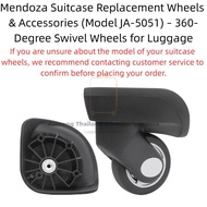 2pcs Mendoza Suitcase Replacement Wheels JA-5051 | 360 Degree Silent Swivel Luggage Caster Wheel Spa