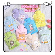 Winter Cold-Proof Flocking Hot Water Bottle Student Cartoon Hand Warmer Antifreeze Cute Hot Water Bo