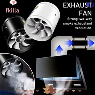 FKILLA Mute Exhaust Fan, Super Suction Air Ventilation Exhaust Fan, Powerful Pipe Toilet 4'' 6'' Black White Ceiling Booster Household Kitchen