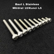 Bolt L 5 Stainless Steel 304 Anti-rust 1.2cm-10cm/ Bolt Stainless Steel 304 Bolt L 5
