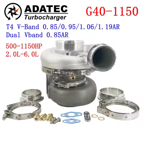 G40-1150 Turbo T4 V-Band 0.85/0.95/1.06/1.19AR Dual Vband 0.85AR 500-1150HP 2.0L-6.0L Turbocharger 7
