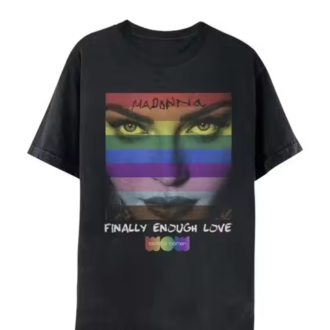 MADONNA OFFICIAL 2022 FINALLY ENOUGH LOVE WOW PRIDE T SHIRT Limited Edition vintage Washed Comfortab