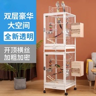 Acrylic Bird Cage, Transparent, Splash-proof Parrot Cage, Large Budgie Pet Villa, Luxury Breeding Ca