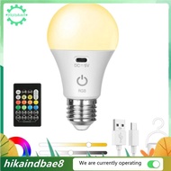 [hIkAi] LED Rechargeable E26 Light Bulb with Remote Control Battery Operated Smart RGB Color Change 