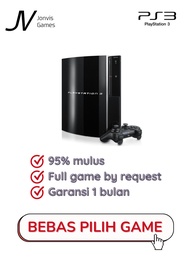 PS3 Fat/tebal tipe CECH L putih dan hitam SONY + 2 Stick + FULL GAME