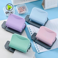 QIUJUU Round Hole Puncher, Notebook Scrapbooking Binding Labor-saving 6-Hole Paper Punch, Useful 6-H
