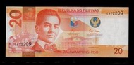 【低價外鈔】菲律賓2022年 20PESO 披索 紙鈔一枚，新銀行logo版本，最新發行~