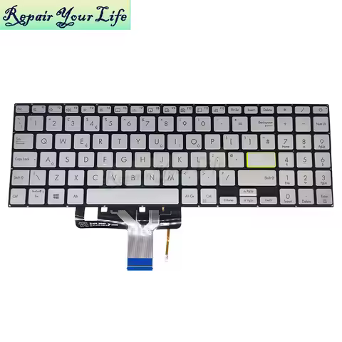 RYL French UK Euro Backlit Keyboard for ASUS VivoBook 15X X521 X521F X521FL X521FA, X521EQ X521UA X5
