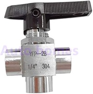 Utini Stainless Steel SS304 high Pressure 3 Way Female Thread Ball Valve Mini Panel Ball Valve 1/8"