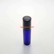 Roll On 6 Ml Blue Frost Black Pp Cap / Glass Bottle / Perfume Bottle / Wind Oil Bottle / Roll On Per