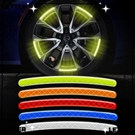 LET 20pcs Tire Rim Reflective Strips, Luminous Motorcycle Bicycle Reflective Sticker, Household Creative Decoration Colorful Luminous Stickers Motorcycle Wheel Sticker