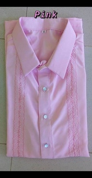 polo barong (office barong)( pink)