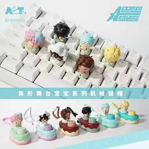Anime Alien Stage Ivan Till Luka MiZi Sua Hyuna Cosplay Baby Series Keycap Cartoon Mechanical Keyboa